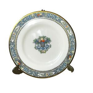 Lenox Autumn Collection bread plate set  of 4 Blue and Gold fine Dinnerware